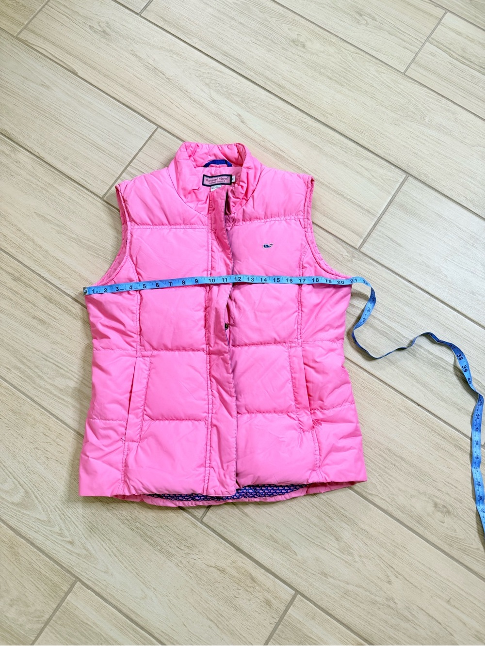 Vineyard Vines Womens Quilted Puffer Vest Pink Full Zip Lightweight Size M - Picture 5 of 8